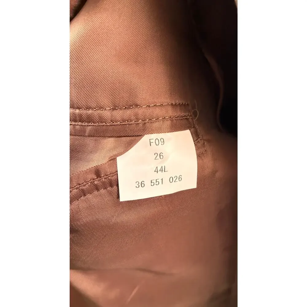 Brooks Brothers 1818 Madison Brown Houndstooth Wool Silk Sport Coat Blazer 44L